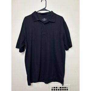 Brand Slam Golf Polo Shirt Mens Large L/G Black‎ Performance Short Sleeve